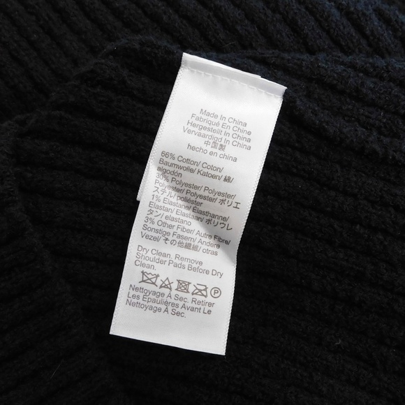 NWT!! J. CREW Ribbed Sweater Dress Solid Black Knit Knitwear Midi Retro Medium - Picture 14 of 15